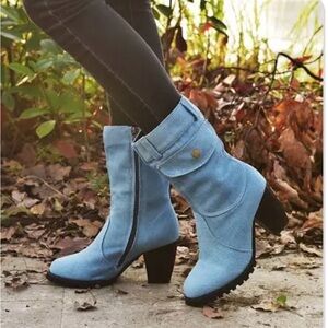 🌸. Stylish Blue Women's Boots